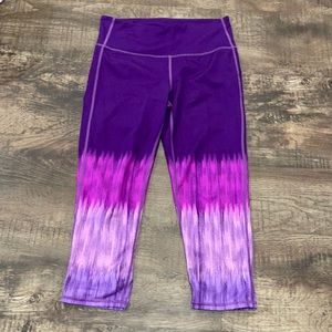 Athleta Purple Ombre Cropped Leggings 💜